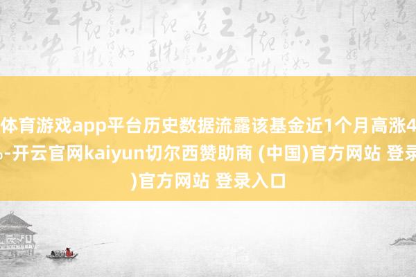 体育游戏app平台历史数据流露该基金近1个月高涨4.05%-开云官网kaiyun切尔西赞助商 (中国)官方网站 登录入口