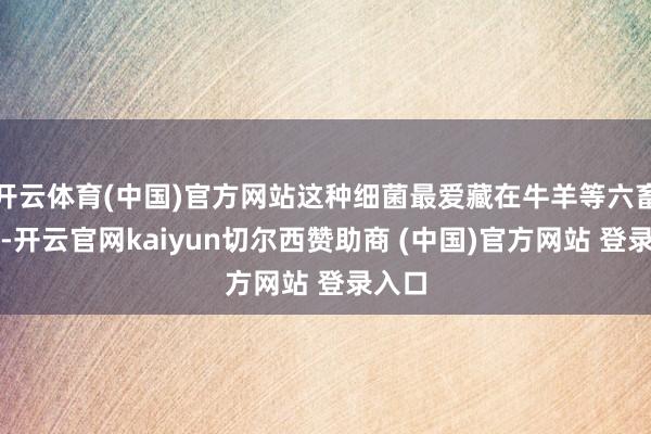 开云体育(中国)官方网站这种细菌最爱藏在牛羊等六畜身上-开云官网kaiyun切尔西赞助商 (中国)官方网站 登录入口