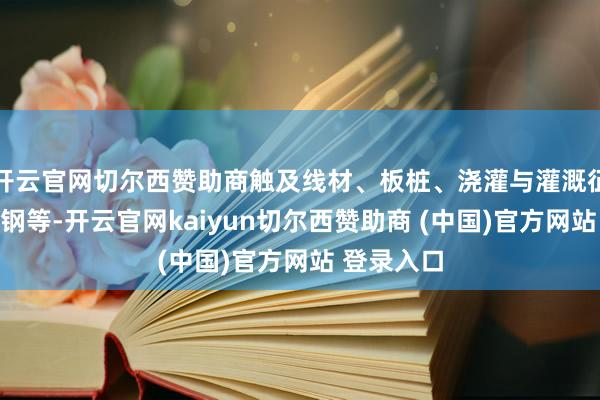 开云官网切尔西赞助商触及线材、板桩、浇灌与灌溉征战、合金钢等-开云官网kaiyun切尔西赞助商 (中国)官方网站 登录入口